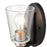 Millennium Lighting 1 Light Sconce, Black/Satin Nickel/Clear