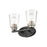 Millennium Lighting Vanity, Matte Black/Satin Nickel/Clear