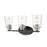 Millennium Lighting Vanity, Matte Black/Satin Nickel/Clear
