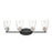 Millennium Lighting Vanity, Matte Black/Satin Nickel/Clear