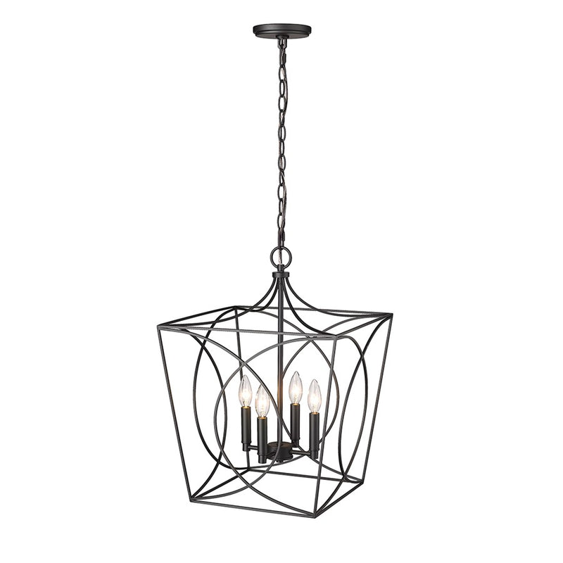 Millennium Lighting Tracy 4Lt 16" Pendant, Black