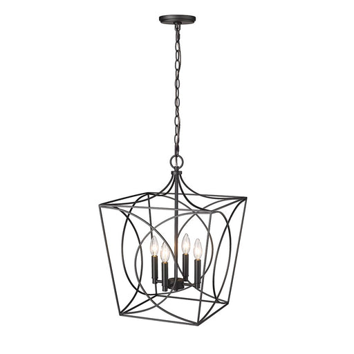 Millennium Lighting Tracy 4Lt 16" Pendant, Black