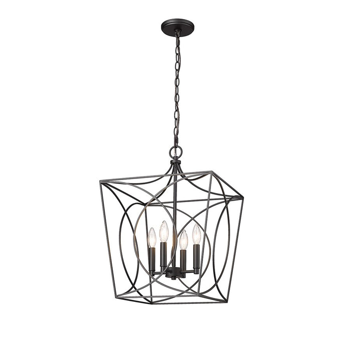 Millennium Lighting Tracy 4Lt 16" Pendant, Black