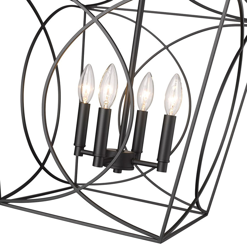 Millennium Lighting Tracy 4Lt 16" Pendant, Black