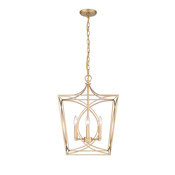 Millennium Lighting Tracy 4Lt 16" Pendant, Painted Modern Gold - 4002-PMG