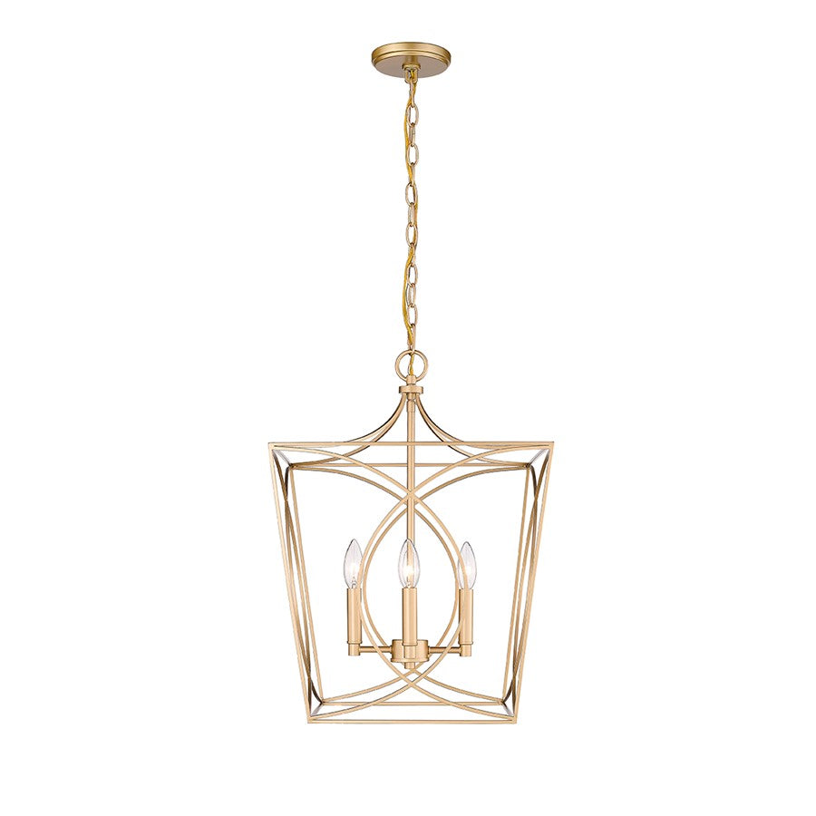 Millennium Lighting Tracy 4Lt 16" Pendant, Painted Modern Gold - 4002-PMG