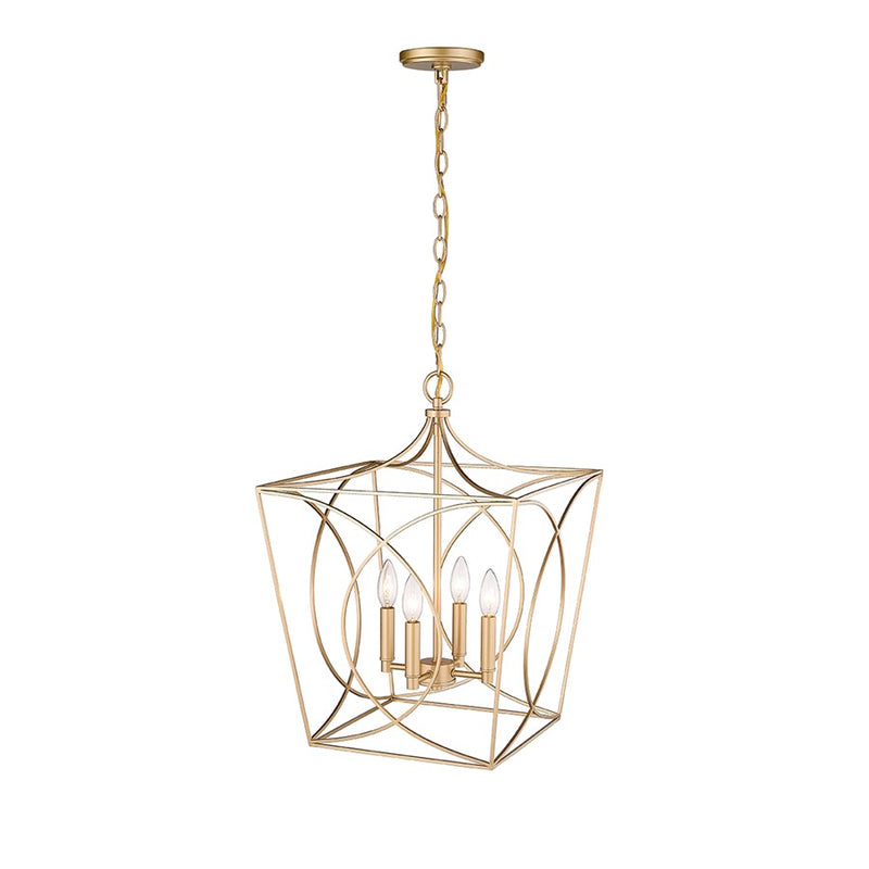 Millennium Lighting Tracy 4Lt 16" Pendant, Painted Modern Gold