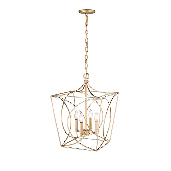 Millennium Lighting Tracy 4Lt 16" Pendant, Painted Modern Gold
