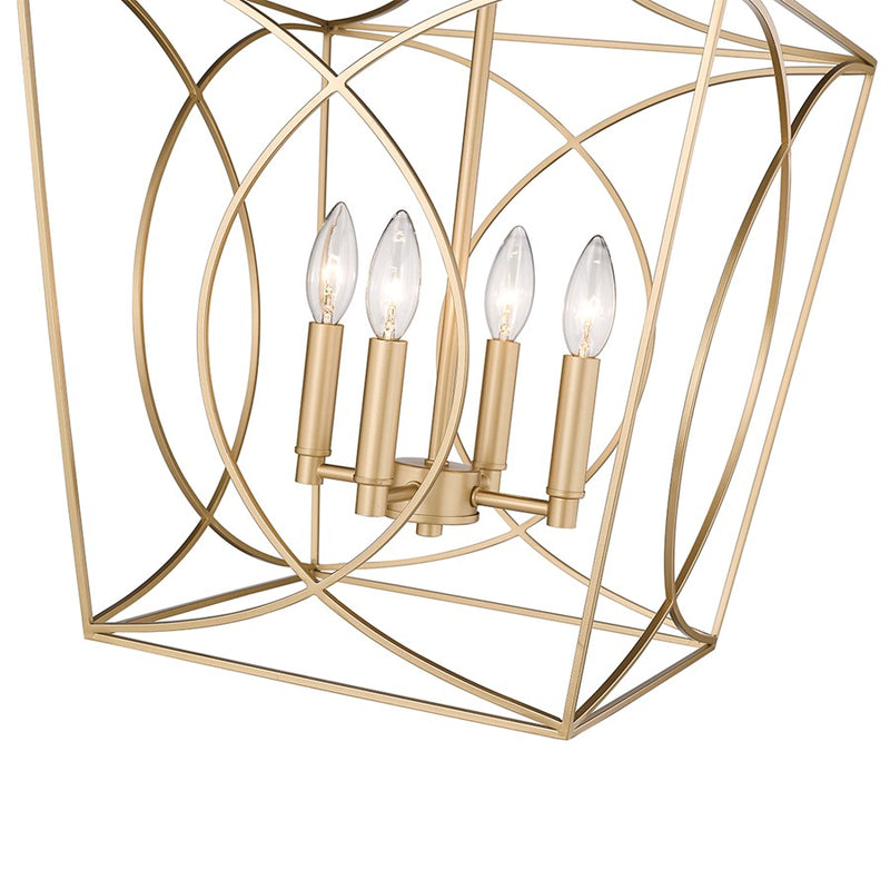 Millennium Lighting Tracy 4Lt 16" Pendant, Painted Modern Gold