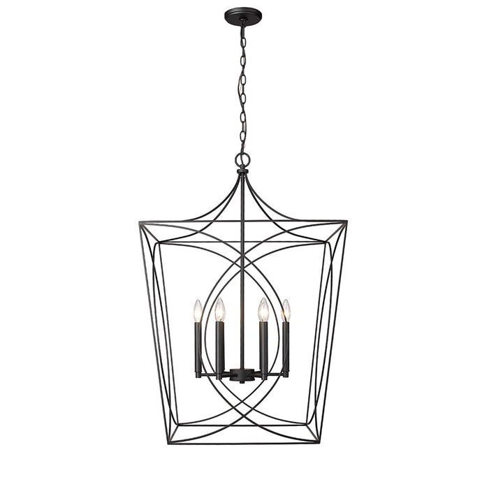 Millennium Lighting Tracy 6Lt Pendant, Black - 4003-MB