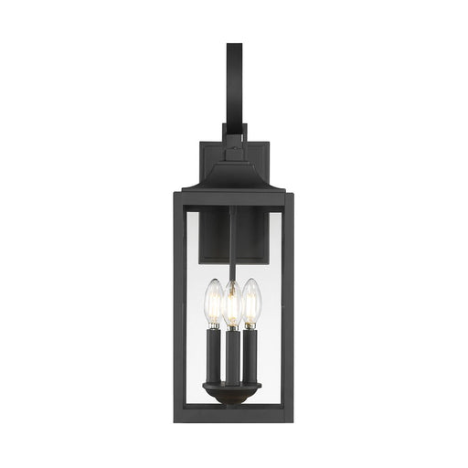 Millennium Lighting Halston 3Lt 23" Outdoor Wall Sconce, Black