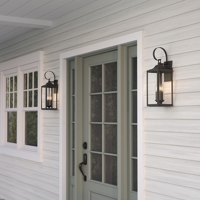Millennium Lighting Halston 3Lt 23" Outdoor Wall Sconce, Black