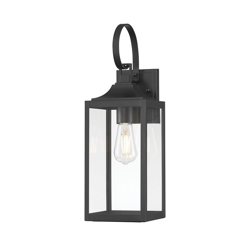 Millennium Lighting Halston 1Lt 19" Outdoor Wall Sconce, Black - 402101-PBK