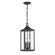 Millennium Lighting Halston 3Lt Outdoor Pendant, Coated Black - 402103-PBK