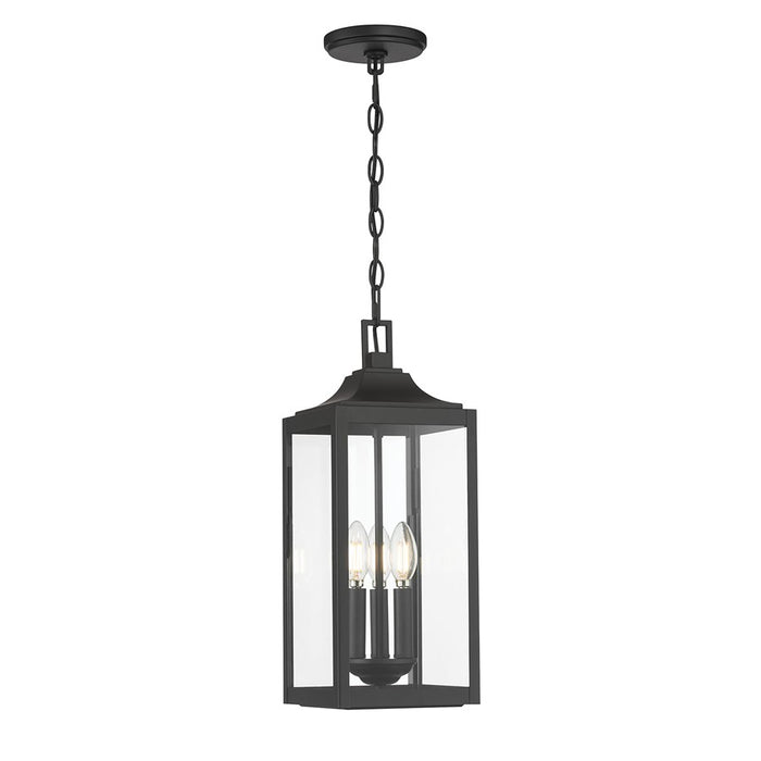 Millennium Lighting Halston 3Lt Outdoor Pendant, Coated Black - 402103-PBK