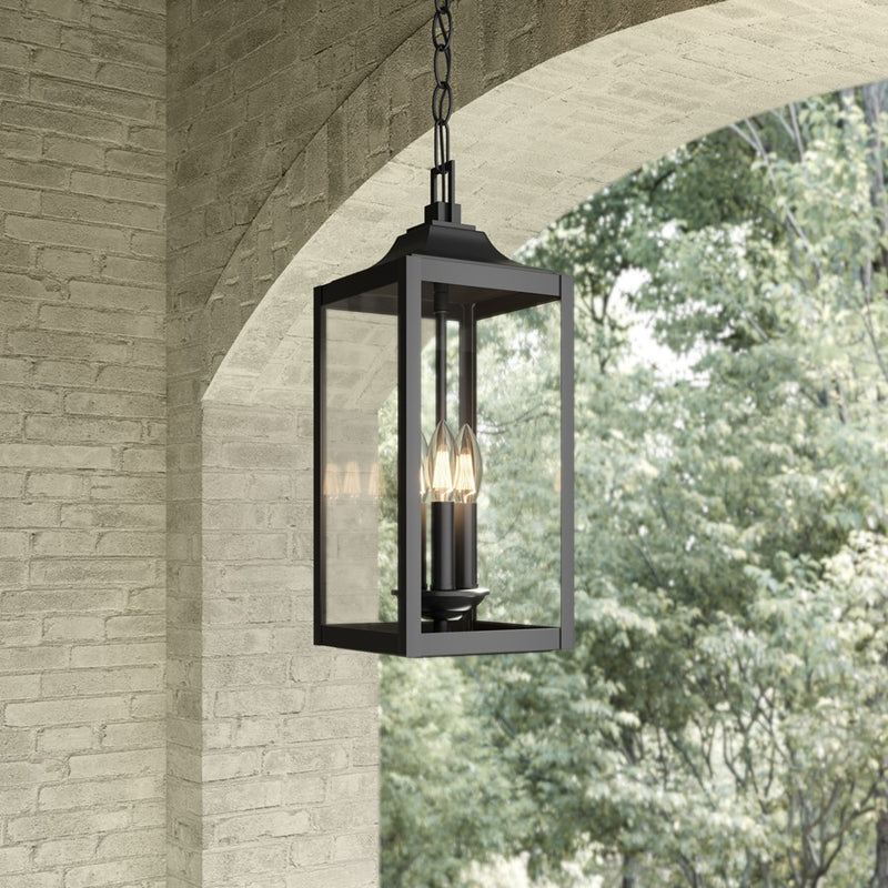 Millennium Lighting Halston 3Lt Outdoor Pendant, Coated Black
