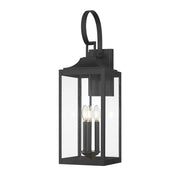 Millennium Lighting Halston 3Lt 28" Outdoor Wall Sconce, Black - 402203-PBK