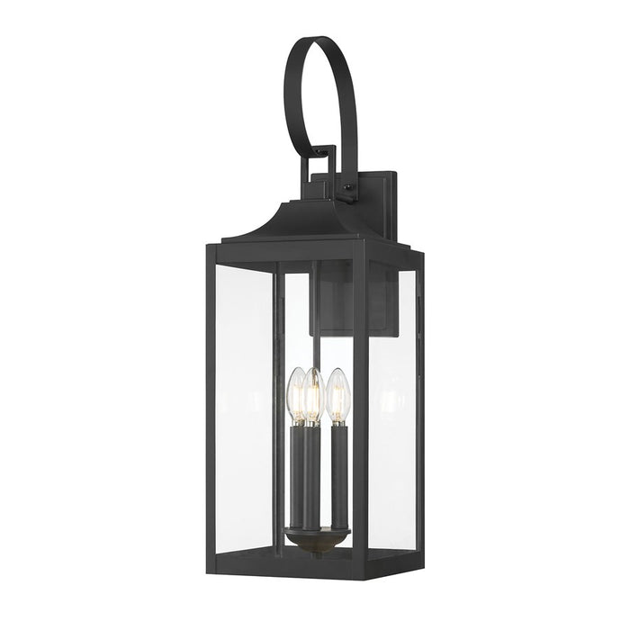 Millennium Lighting Halston 3Lt 28" Outdoor Wall Sconce, Black - 402203-PBK