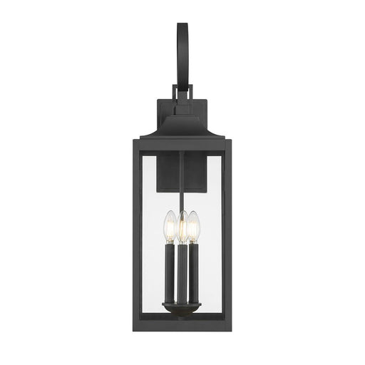 Millennium Lighting Halston 3Lt 28" Outdoor Wall Sconce, Black