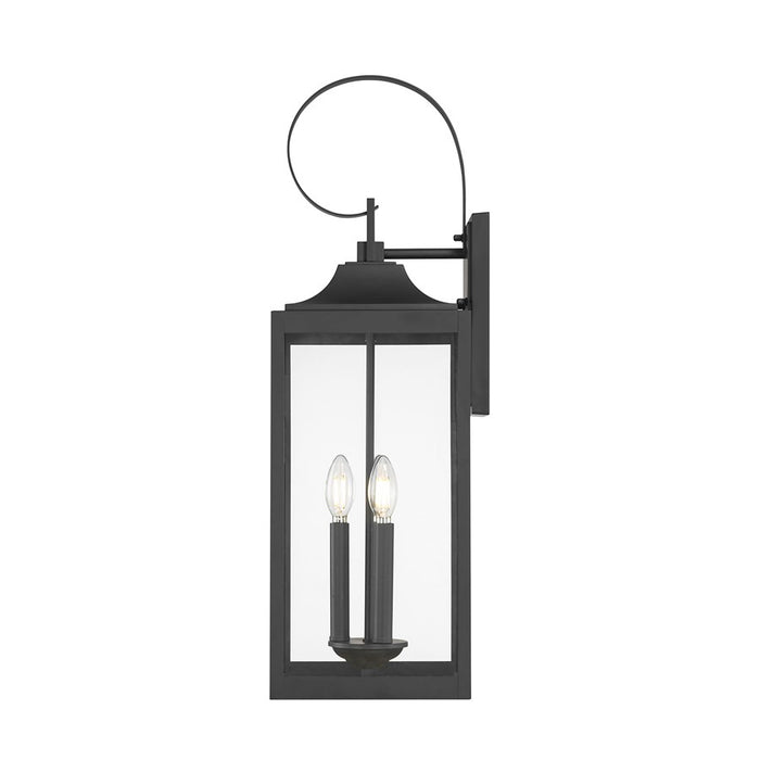 Millennium Lighting Halston 3Lt 28" Outdoor Wall Sconce, Black