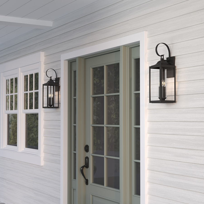 Millennium Lighting Halston 3Lt 28" Outdoor Wall Sconce, Black