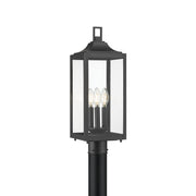 Millennium Lighting Halston 3Lt Outdoor Post Light, Coated Black - 402303-PBK