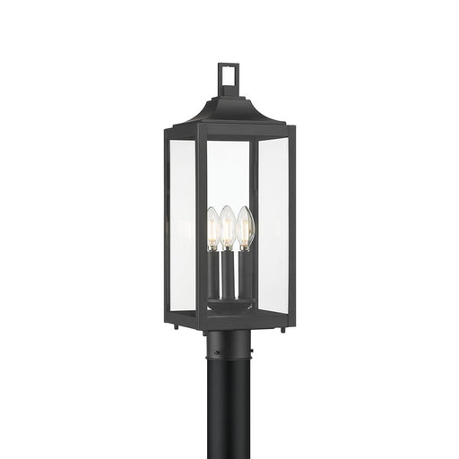 Millennium Lighting Halston 3Lt Outdoor Post Light, Coated Black - 402303-PBK