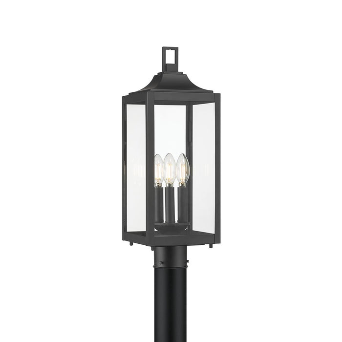 Millennium Lighting Halston 3Lt Outdoor Post Light, Coated Black - 402303-PBK