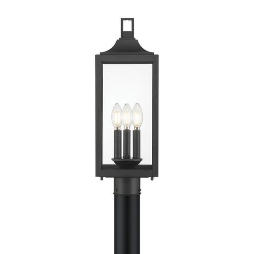 Millennium Lighting Halston 3Lt Outdoor Post Light, Coated Black