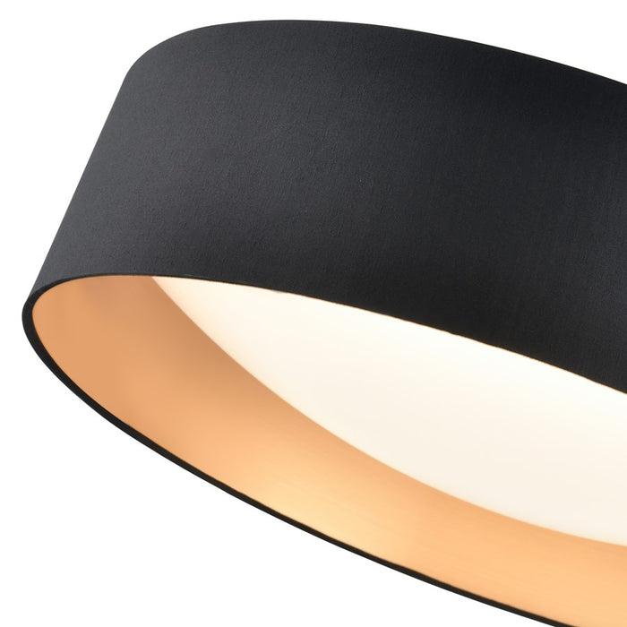 Millennium Rosata 20" Wide Flushmount, Black/Burnished Gold Interior