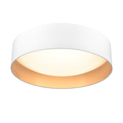 Millennium Rosata 20" Wide Flushmount, White/Burnished Gold Interior - 4031-WH