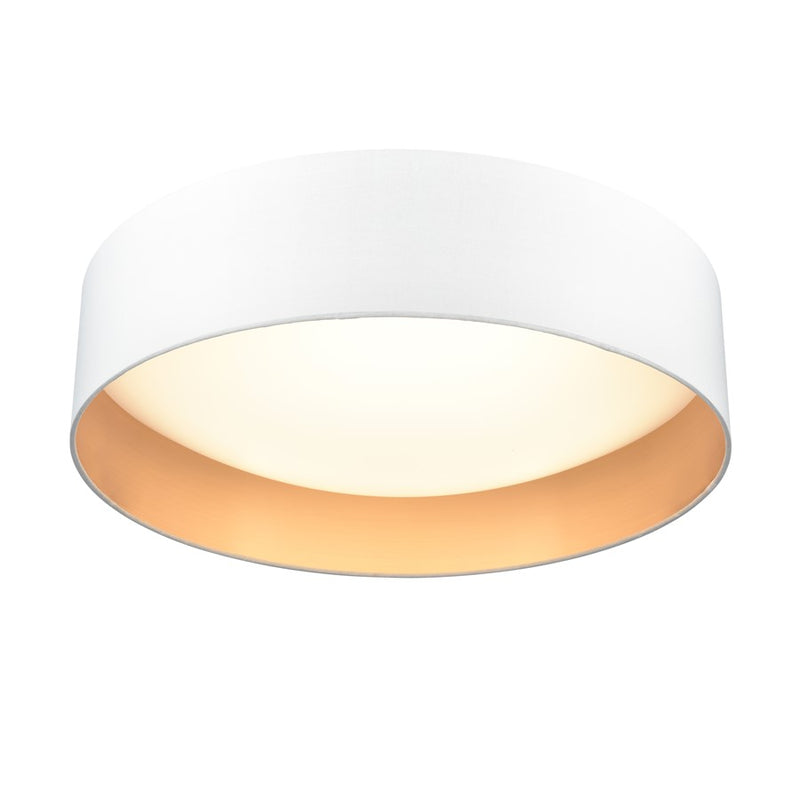 Millennium Rosata 20" Wide Flushmount, White/Burnished Gold Interior - 4031-WH