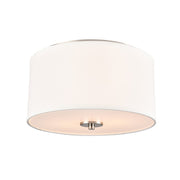 Millennium Lighting Guyten 2Lt 13" Flushmount, Brushed Nickel/White - 41002-BN