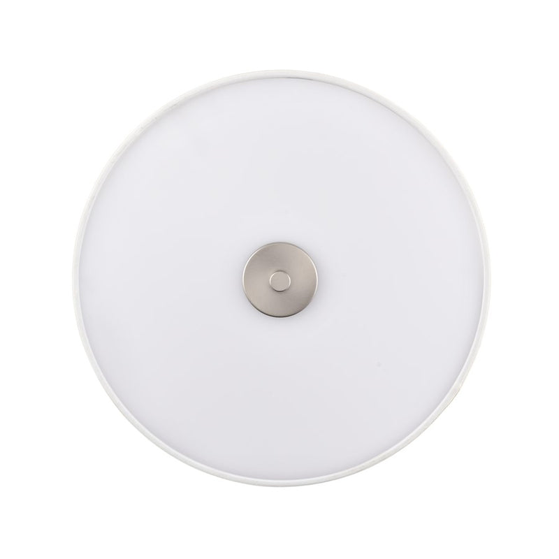 Millennium Lighting Guyten 2Lt 13" Flushmount, Brushed Nickel/White