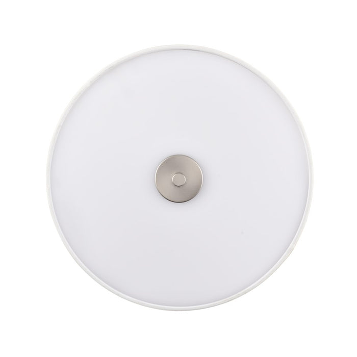 Millennium Lighting Guyten 2Lt 13" Flushmount, Brushed Nickel/White