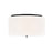 Millennium Lighting Guyten 2Lt 13" Flushmount, Black/White
