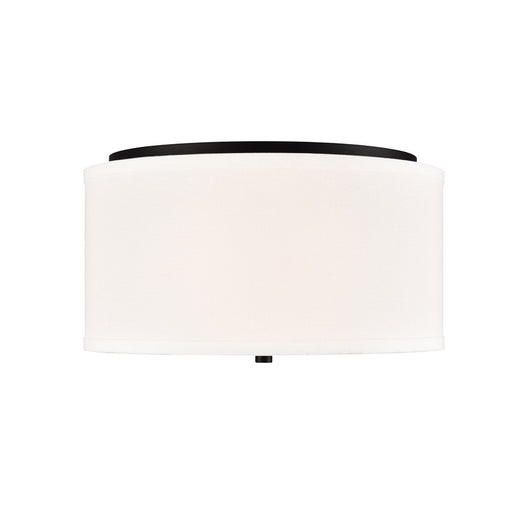 Millennium Lighting Guyten 2Lt 13" Flushmount, Black/White