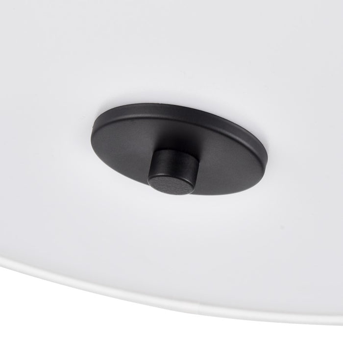 Millennium Lighting Guyten 2Lt 13" Flushmount, Black/White