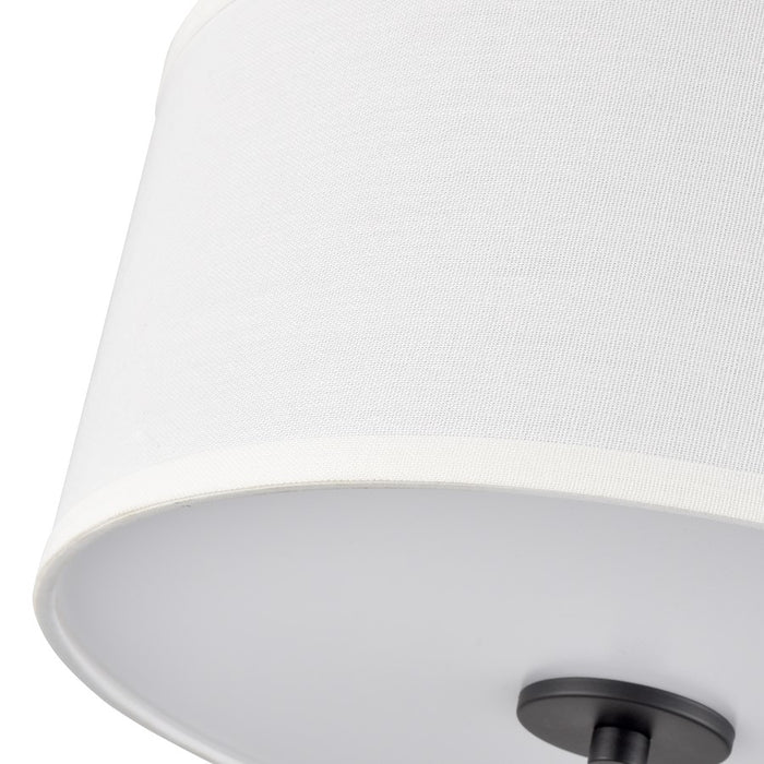 Millennium Lighting Guyten 2Lt 13" Flushmount, Black/White