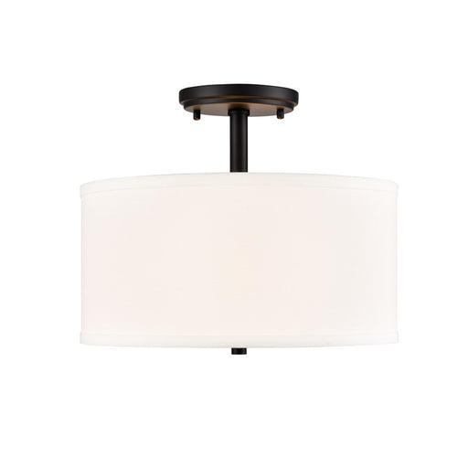 Millennium Lighting Guyten 2Lt 13" Semi-Flush Mount, Black/White