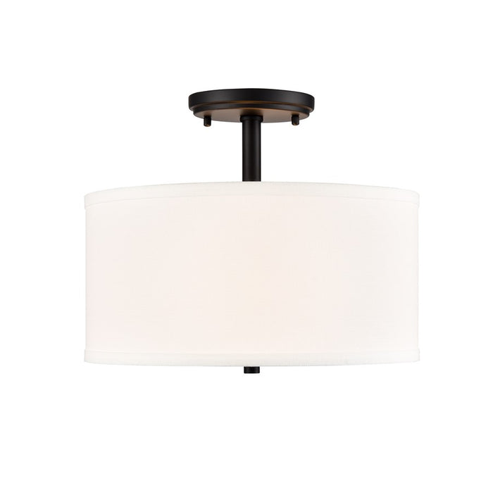 Millennium Lighting Guyten 2Lt 13" Semi-Flush Mount, Black/White