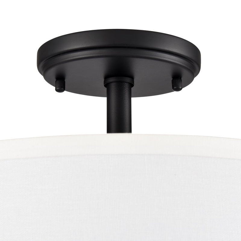 Millennium Lighting Guyten 2Lt 13" Semi-Flush Mount, Black/White