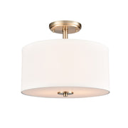 Millennium Lighting Guyten 2Lt 13" Semi-Flush Mount, Gold/White - 41102-MG