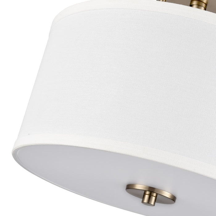 Millennium Lighting Guyten 2Lt 13" Semi-Flush Mount, Gold/White