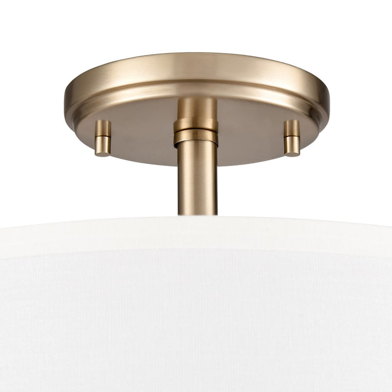 Millennium Lighting Guyten 2Lt 13" Semi-Flush Mount, Gold/White