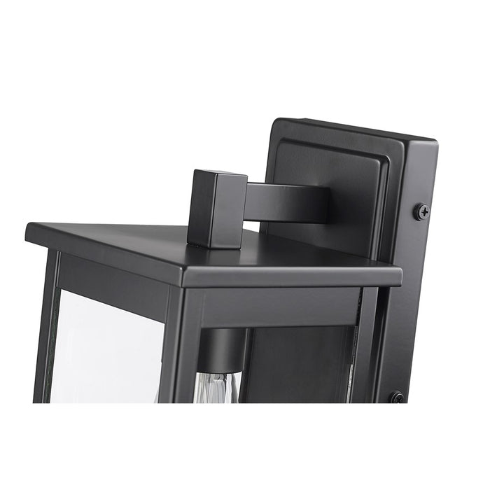 Millennium Lighting Bowton II 1Lt 13" Outdoor Sconce, Black/Clear