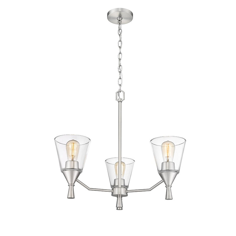 Millennium Lighting Artini 3Lt Chandelier, Brushed Nickel