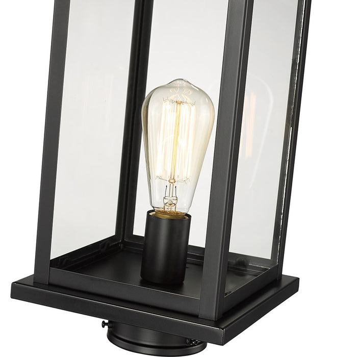 Millennium Lighting Bowton 1Lt Outdoor Post Lantern, Black