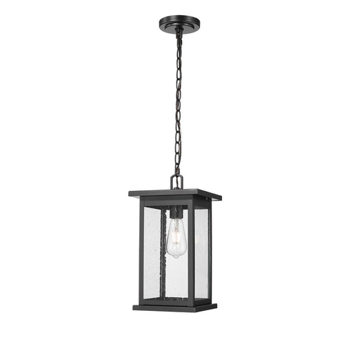 Millennium Lighting Bowton 1Lt Outdoor Hanging Lantern, Black/Clear