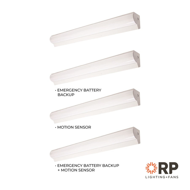 RP Lighting Linear 4' Stairwell LED Light, White/EM
